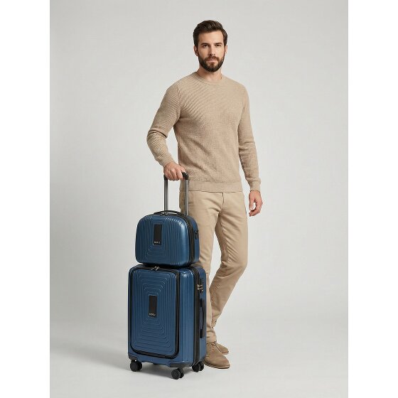 Redolz Essentials 14 kofferset 2 stuks cabine trolley met stretch vouw + beautycase