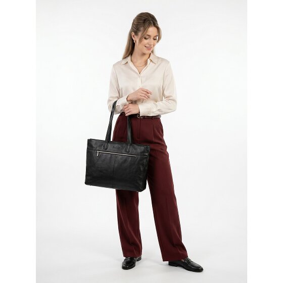 Plevier Power Shopper Tas Leer 43.5 cm Laptop compartiment