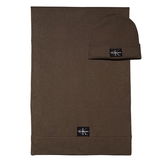 Calvin Klein Jeans Geschenkverpakking muts & sjaal cadeauset 2 stuks.