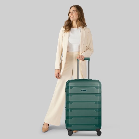 d&n South Dakota 4 wielen Trolley M 66 cm met uitbreidingsplooi