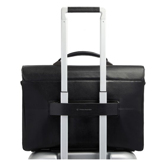 Piquadro Victor Aktentas RFID-bescherming Leder 42 cm Laptopvak