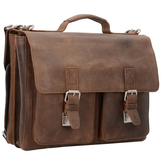 Leonhard Heyden Salisbury aktetas Leer 39 cm Laptopcompartiment