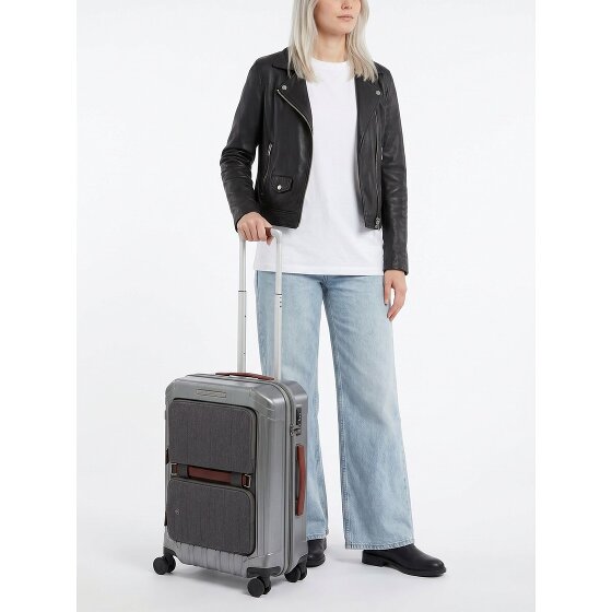 Piquadro PQLM-cabinewagen met 4 wielen, 55 cm, laptopvak