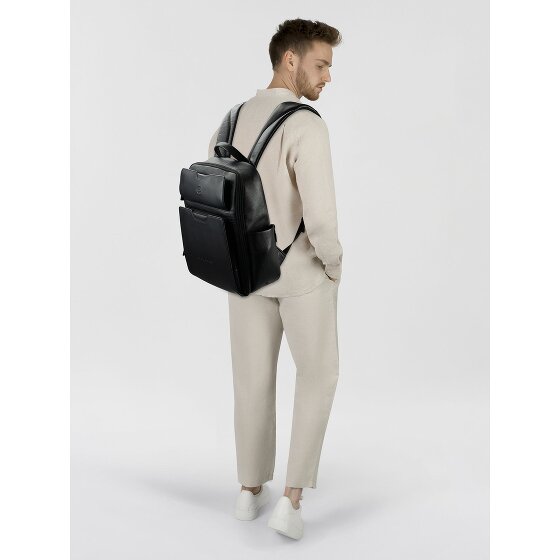 Piquadro Ael Dagrugzak Leer 37 cm Laptop compartiment