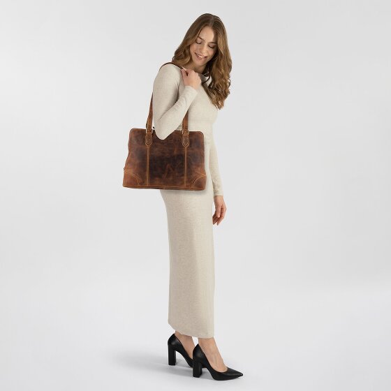 Greenburry Vintage Shopper Tas Leer 37 cm Laptop compartiment