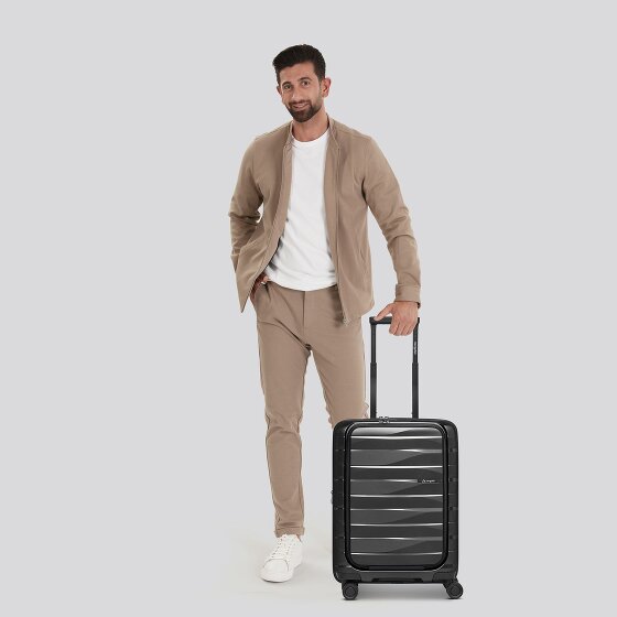 Bergpfeil Travel 4 wielen Cabinewagen 55 cm Laptop compartiment met uitbreidingsplooi