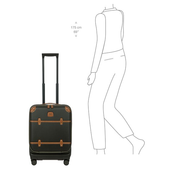 Bric's Bellagio 4 wielen Cabinewagen 55 cm met uitbreidingsplooi