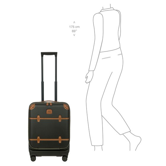 Bric's Bellagio 4 wielen Cabinewagen 55 cm met uitbreidingsplooi
