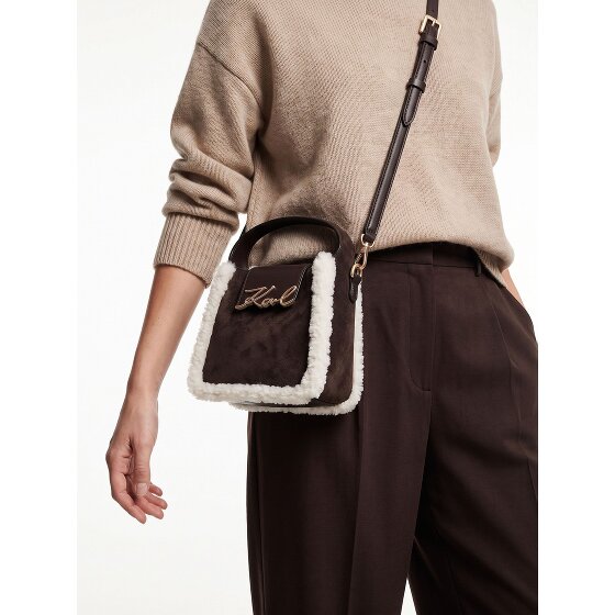 Karl Lagerfeld Signature Mini handtas Leder 18 cm