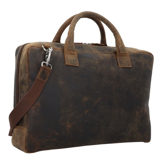 Plevier Retro Adler Koffer Leer 42 cm Laptop compartiment