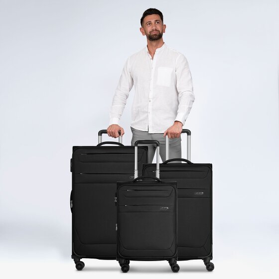 Worldpack Chicago 4 wielen Kofferset 3-delig met uitbreidingsplooi