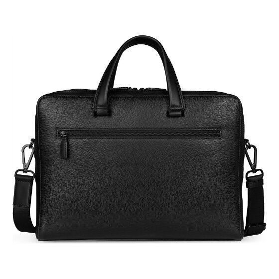 bugatti Black Koffer Leer 38 cm Laptop compartiment