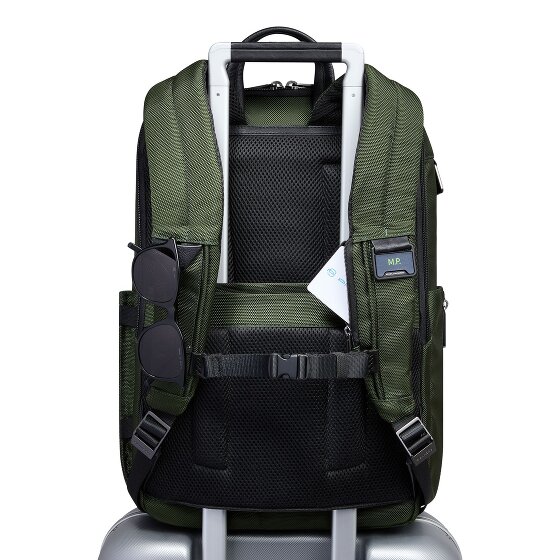 Piquadro Korte reisrugzak leer 43 cm laptopvak