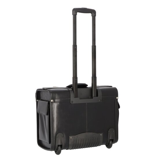 Dermata 2 wielen Loodswagen Leer 39 cm Laptop compartiment