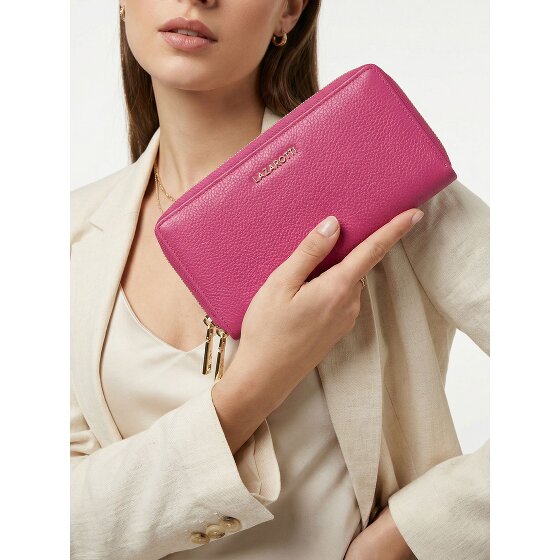 Lazarotti Bologna Leer XL Dubbele Zip-Around Portemonnee RFID Leer 20 cm