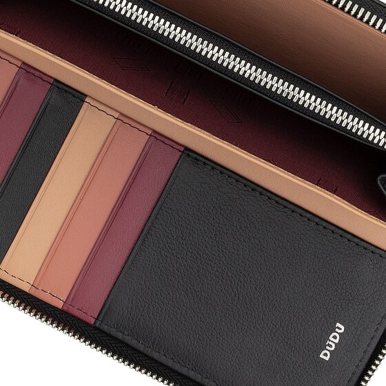 DuDu Ustica Portemonnee RFID-bescherming Leer 20 cm