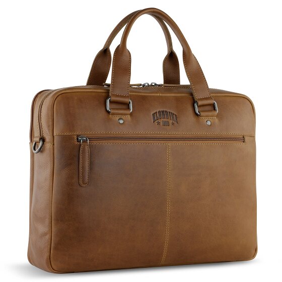 Klondike 1896 Gold Brain Briefcase Leer 35 cm Laptopcompartiment