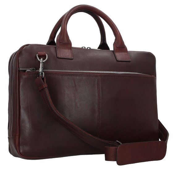 Plevier Vintage Larry Koffer Leer 40 cm Laptop compartiment