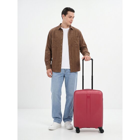 Travelite Air Stripe 4 wielen Cabinewagen S 55 cm met uitbreidingsplooi