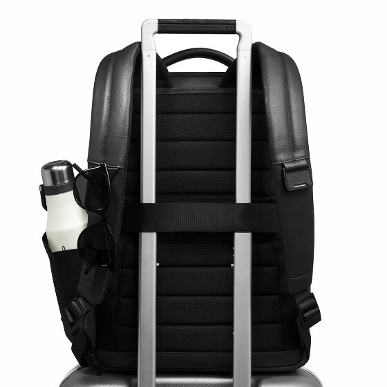 Piquadro Russel Dagrugzak RFID-bescherming Leer 41 cm Laptop compartiment