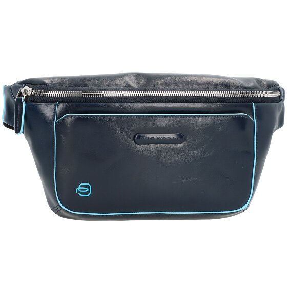 Piquadro Blauw vierkant heuptasje leer 29 cm