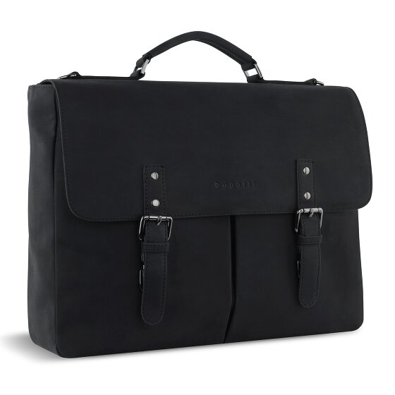 bugatti Luca Aktetas Messenger Leer 39 cm Laptop compartiment