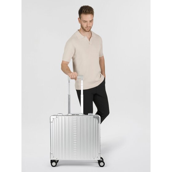 Aleon Luxe zakelijke trolley met 4 wielen, Aluminium, 45 cm