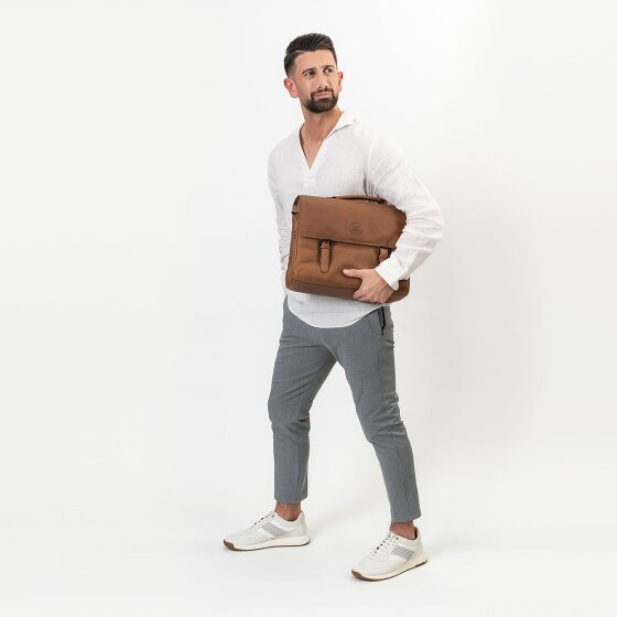Farmhood Nashville aktetas XL 2 compartimenten leder 39 cm
