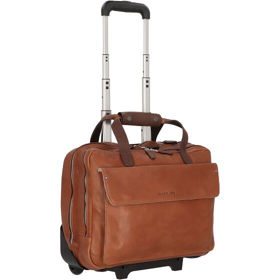 Harold's 2-wiel Business Trolley Leder 40 cm Laptopcompartiment