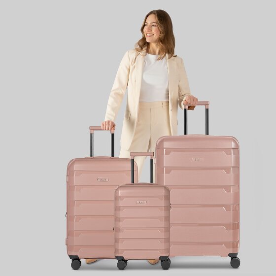 d&n South Dakota 4 wielen Kofferset 3-delig met uitbreidingsplooi