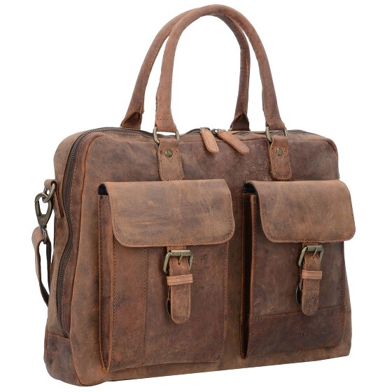 Harold's Antic Collectie Aktetas Leder 40cm Laptopcompartiment