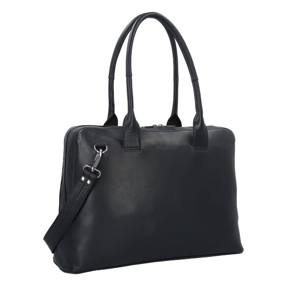 Plevier Structure Canton Schoudertas Leer 44 cm Laptop compartiment