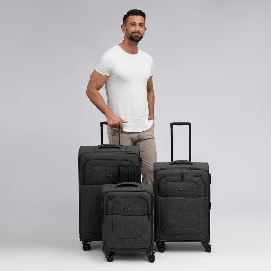 Redolz Essentials 12 THREE SET 4 wielen Kofferset 3-delig met uitbreidingsplooi