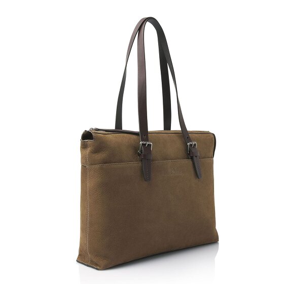 Castelijn & Beerens Nubuck Schoudertas Leer 40 cm Laptop compartiment