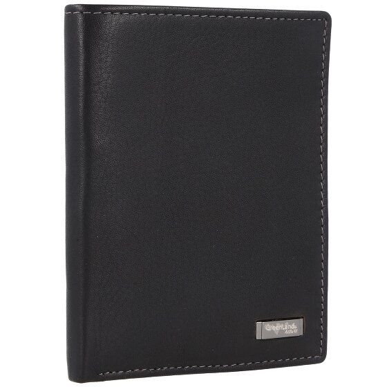 Greenland Nature Zwarte Nappa Portemonnee RFID Leer 9,5 cm