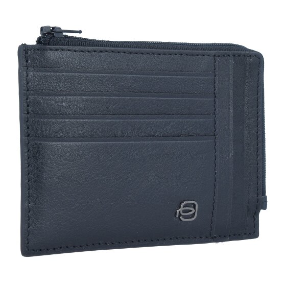 Piquadro Blauw Vierkant Speciaal Creditcardetui RFID Leer 12 cm