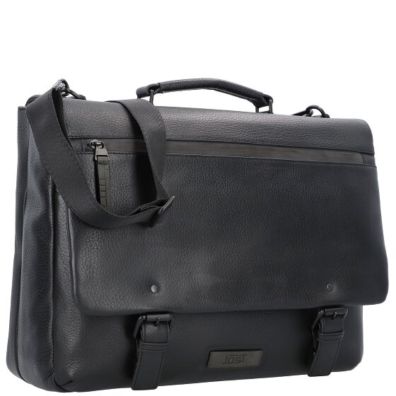 Jost Stockholm Koffer Leer 43 cm Laptop compartiment