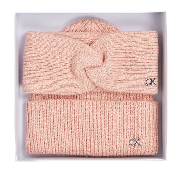 Calvin Klein Ck Metalen gebreide muts en hoofdband geschenkset
