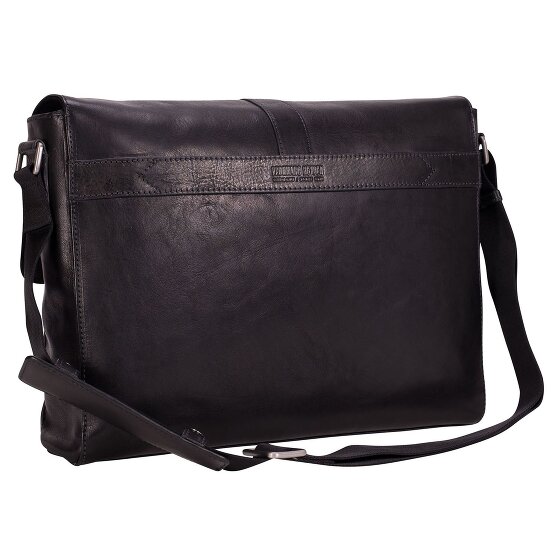 Leonhard Heyden Bergamo Messenger Leer 38 cm Laptopcompartiment