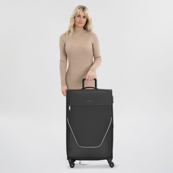 Stratic taska 4-wiel trolley L 76 cm met uitvouwbare plooi