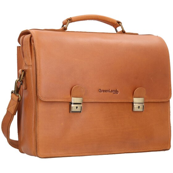 Greenland Nature Nature aktetas RFID Leer 40 cm Laptopcompartiment