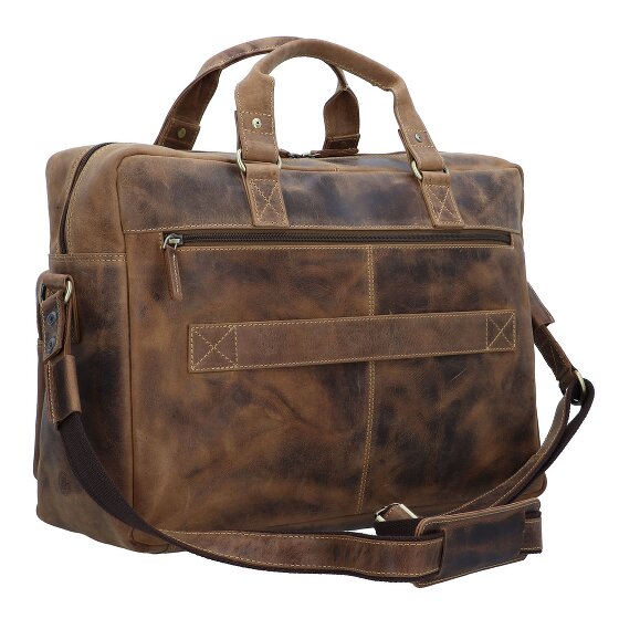 Greenburry Vintage Koffer Leer 43 cm Laptop compartiment