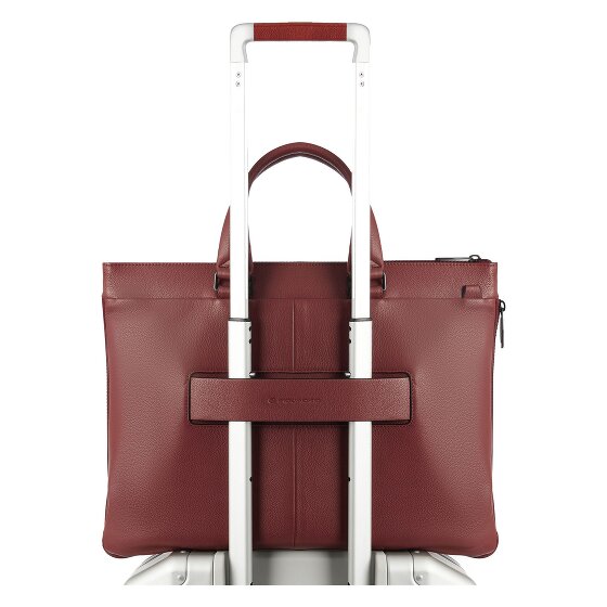 Piquadro Russel Koffer RFID-bescherming Leer 42 cm Laptop compartiment