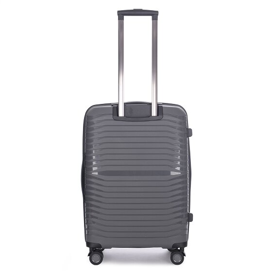 Stratic Bright+ 4 wielen Trolley M 66 cm met uitbreidingsplooi