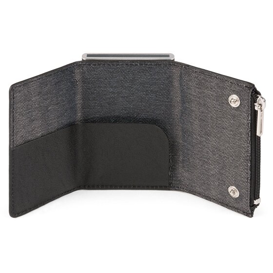 Piquadro Zwart Vierkant Creditcardetui Leer 6 cm