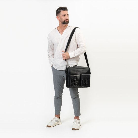 Farmhood Memphis Aktetas Messenger Leer 38 cm Laptop compartiment