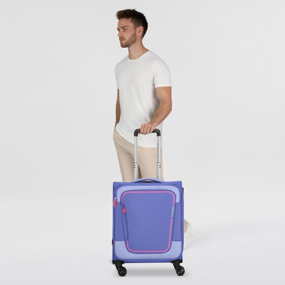 American Tourister Pulsonic 4 wielen Cabinewagen 55 cm met uitbreidingsplooi