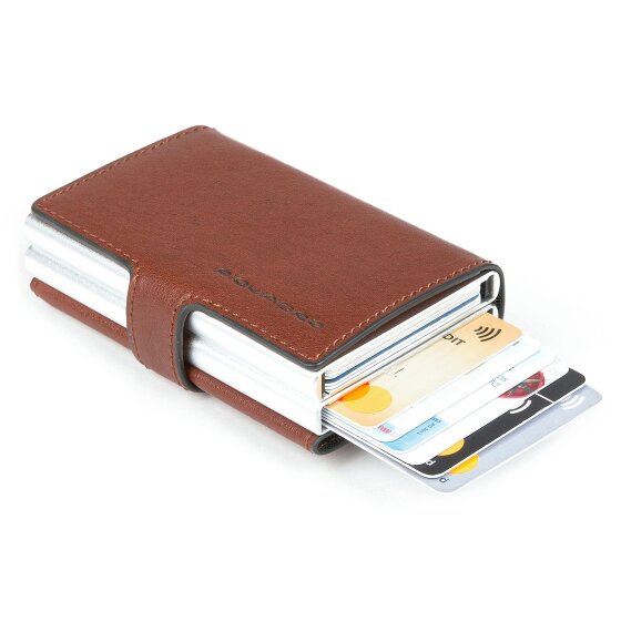 Piquadro Blue Square Creditcardhouder RFID-bescherming Leder 7 cm