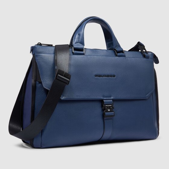 Piquadro Than Koffer Leer 43 cm Laptop compartiment met uitbreidingsplooi
