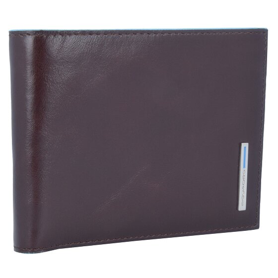 Piquadro Blauwe vierkante Leren Portemonnee 12,5 cm